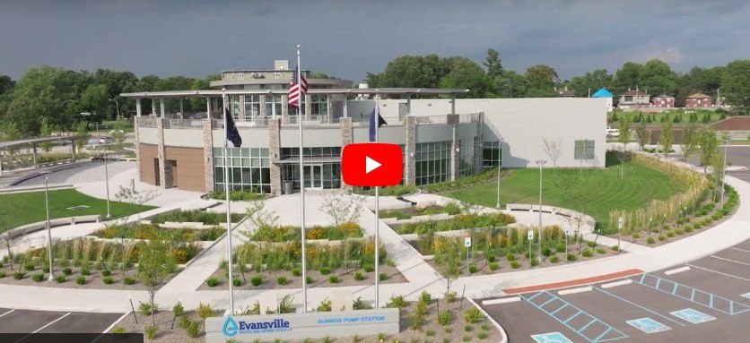Evansville Presented with Aim Placemaking Award for Sunrise Pump Station and Cascade